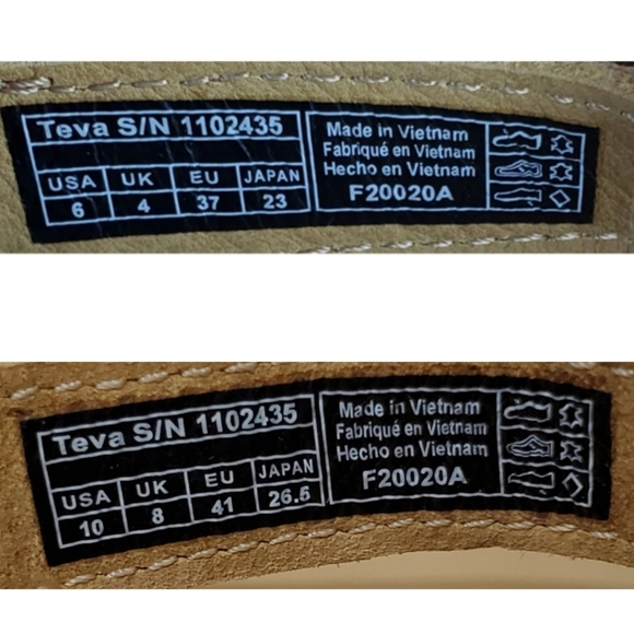 Teva midform universal leather strappy sandals desert sand - Picture 14 of 14